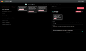 Screenshot showing the work achievement organizer of getworkrecognized